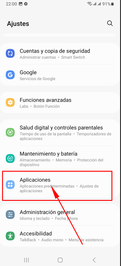 En la configuración de aplicaciones, encuentra dicha aplicación.